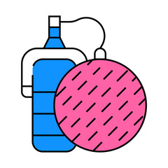 microphone with mesh line icon vector. microphone with mesh sign. isolated symbol illustration