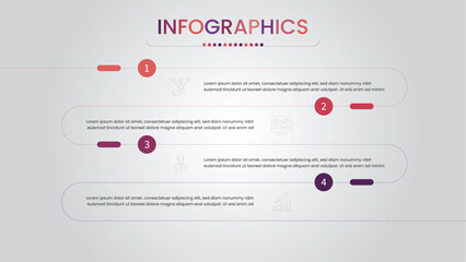 Timeline infographic design element. Business concept with 4 steps.