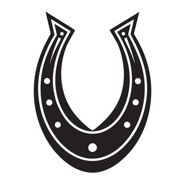 recommend clip art: Horseshoe silhouette vector illustration