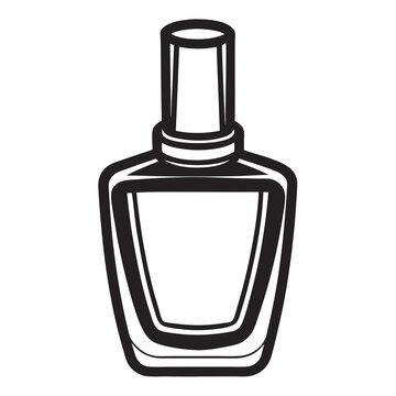 recommend clip art: Nail polish bottle silhouette vector illustration