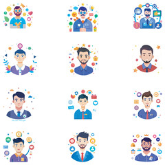 community manager vector illustration