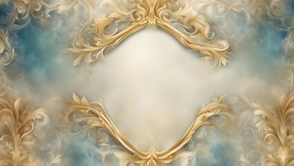 Ornate decorative frame with soft background for text or images.