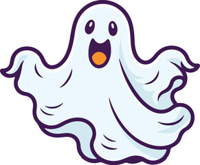 Cute happy ghost