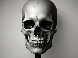 An emblem of a skull and crossbones featuring .  ai generated