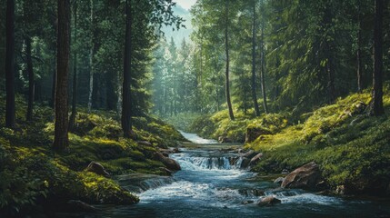 Obraz premium Forest Stream