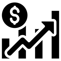 Sales Growth Icon Element For Design