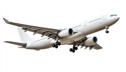 Obraz premium A pure with Boeing 787 no logo take-off isolated side view