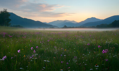 Obraz premium Stunning Nature Landscapes: Mountains, Forests, Oceans, and Serene Vistas.