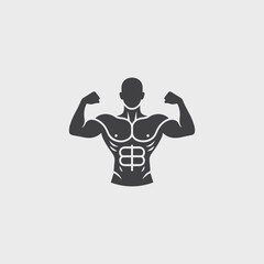 body building, gym silhouette, fitness silhouette