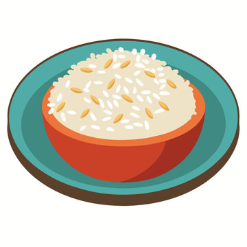 recommend clip art: Rice vector illustration isolated on a white background