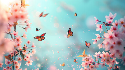 butterflies in the spring