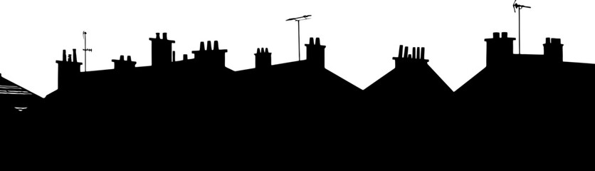 Housing roof silhouette © safri