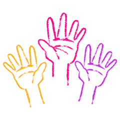 Fototapeta premium Colorful Crayon Hand Drawing Vector Doodle Art
