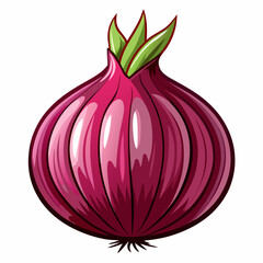 red onion isolated on white