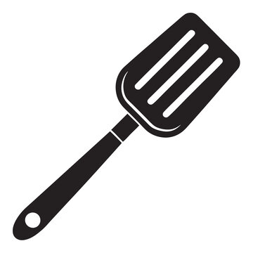 recommend clip art: Spatula silhouette vector on a white background
