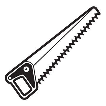 recommend clip art: Crosscut saw line art silhouette vector illustration