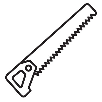 recommend clip art: Crosscut saw line art silhouette vector illustration