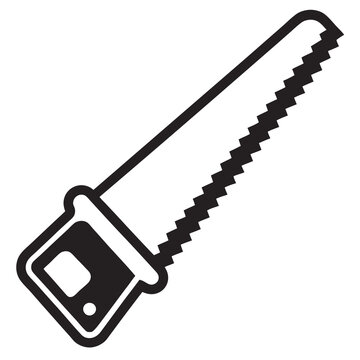 recommend clip art: Crosscut saw line art silhouette vector illustration