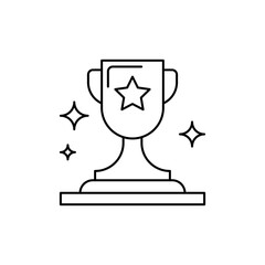 trophy icon, goals achievement icon, awards icon. Vision and Mission icon