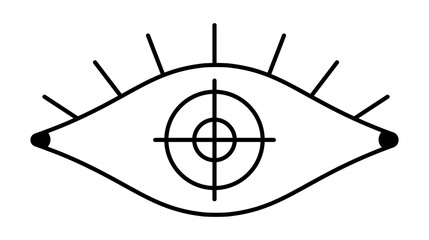 Eye target pupil icon symbol