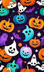 halloween background with pumpkin
