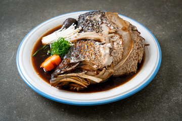 Boiled Fish Head with Soy Sauce