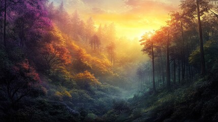 Obraz premium Golden Hour Forest