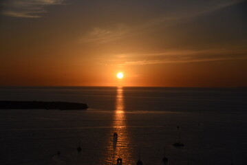 サントリーニ、夕日
