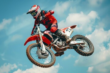 Motocross champion jumps