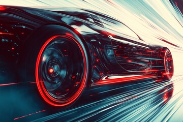 sportcar in high speed by generative ai