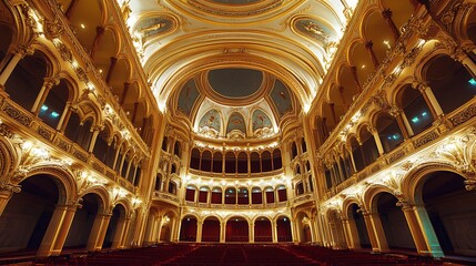 Obraz premium Opulent Interior of a Grand Opera House