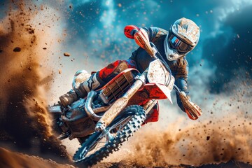 Motocross rider competing in the sport