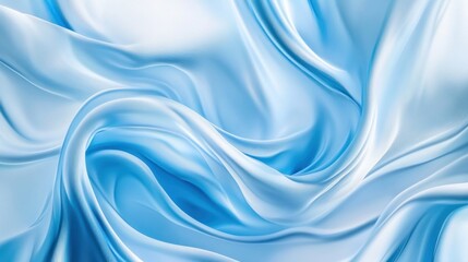 Obraz premium Abstract Blue Silk Fabric Waves