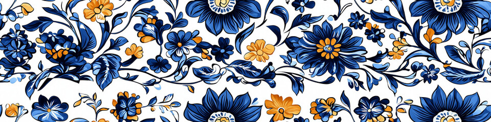 Fototapeta premium Create a seamless repeating pattern with classic Iznik floral and geometric designs, perfect for decorative tiling 