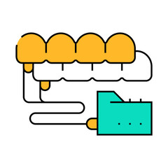 apparatus for pneumatic massage line icon vector. apparatus for pneumatic massage sign. isolated symbol illustration