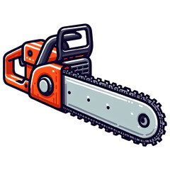 Naklejka premium Chainsaw isolated on transparent background