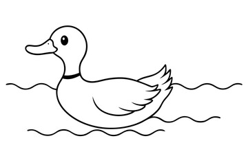 Splashy Shenanigans A Duck Enjoying Its Swim In Vector Fun
