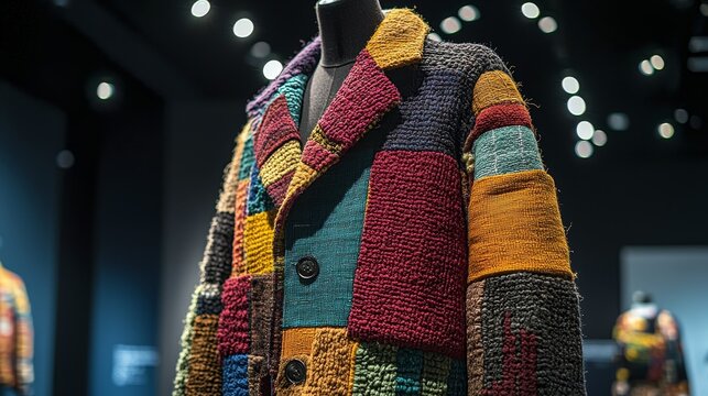 Patchwork Coat A Close-up of Texture and Color, fashion , garment