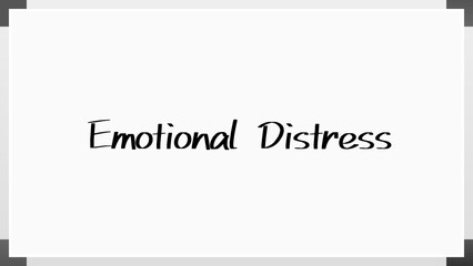 Emotional Distress のホワイトボード風イラスト