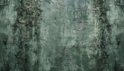 Obraz premium A seamless texture of a weathered, green concrete wall with a rough, uneven surface.