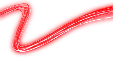 Speedy red Light Lines Design on transparent background
