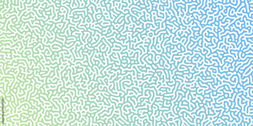 Poster turing abstract pattern, suitable for any business. yellow and blue color diffusion reaction seamles
