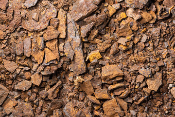 Background of rusty metal remnants
