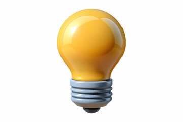 Flat Plain Light Bulb Symbolizing Innovation in ESG Discussions: Sleek Vector Illustration with Ample Copy Space for Smart Business Ideas