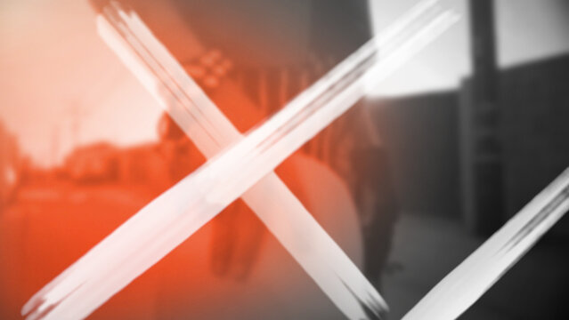 Cross Brush Strokes Transition With Media Replace