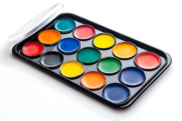 beauty cosmetic shadow palette isolated on white background