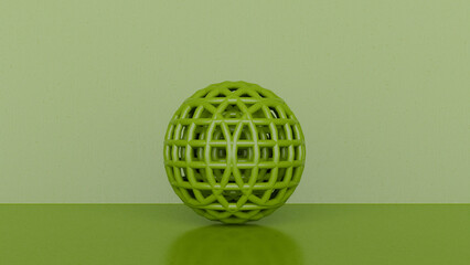 a green egg sitting on top of a table