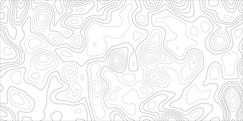 Ocean topographic line map with curvy wave isolines vector illustration. Abstract topographic contours map background, Vector contour topographic map. Cartography texture abstract banner use.	