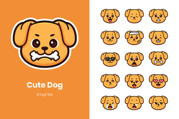 cute dog emoji sticker set