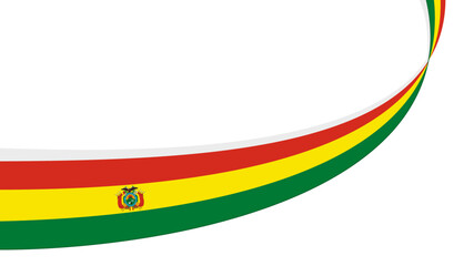 wavy bolivia flag vector background with copy space for text. bolivia national day